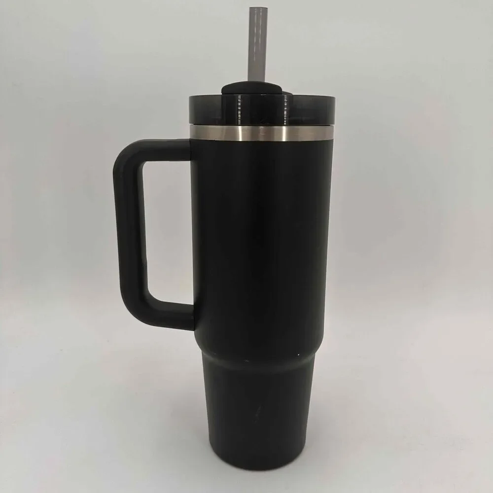 STANLEY Black Insulated Quencher H2.0 Flowstate Tumbler Travel Mug 30 OZ NWOT - Picture 5 of 9